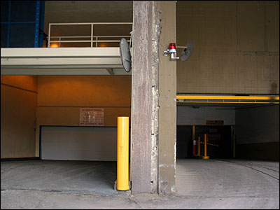 Underground parking garages. 5th Street and 5th Avenue Southwest, Calgary. 26 February 2002. Copyright © 2002 Grant Hutchinson