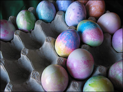 Easter eggs. Calgary. 19 April 2003. Copyright © 2003 Grant Hutchinson