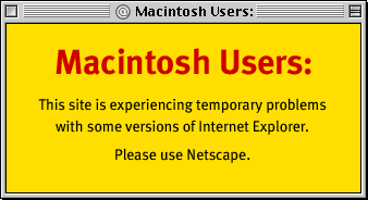 Mac users: Please use Netscape.